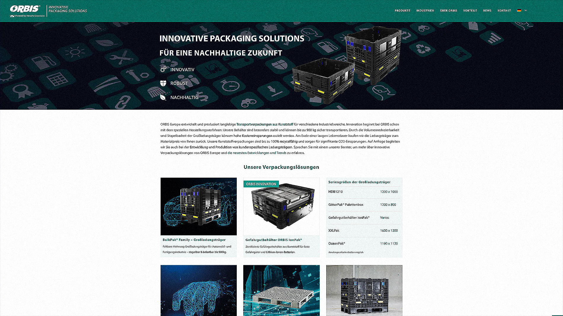 Webdesign und Programmierung für ORBIS Europe in WordPress