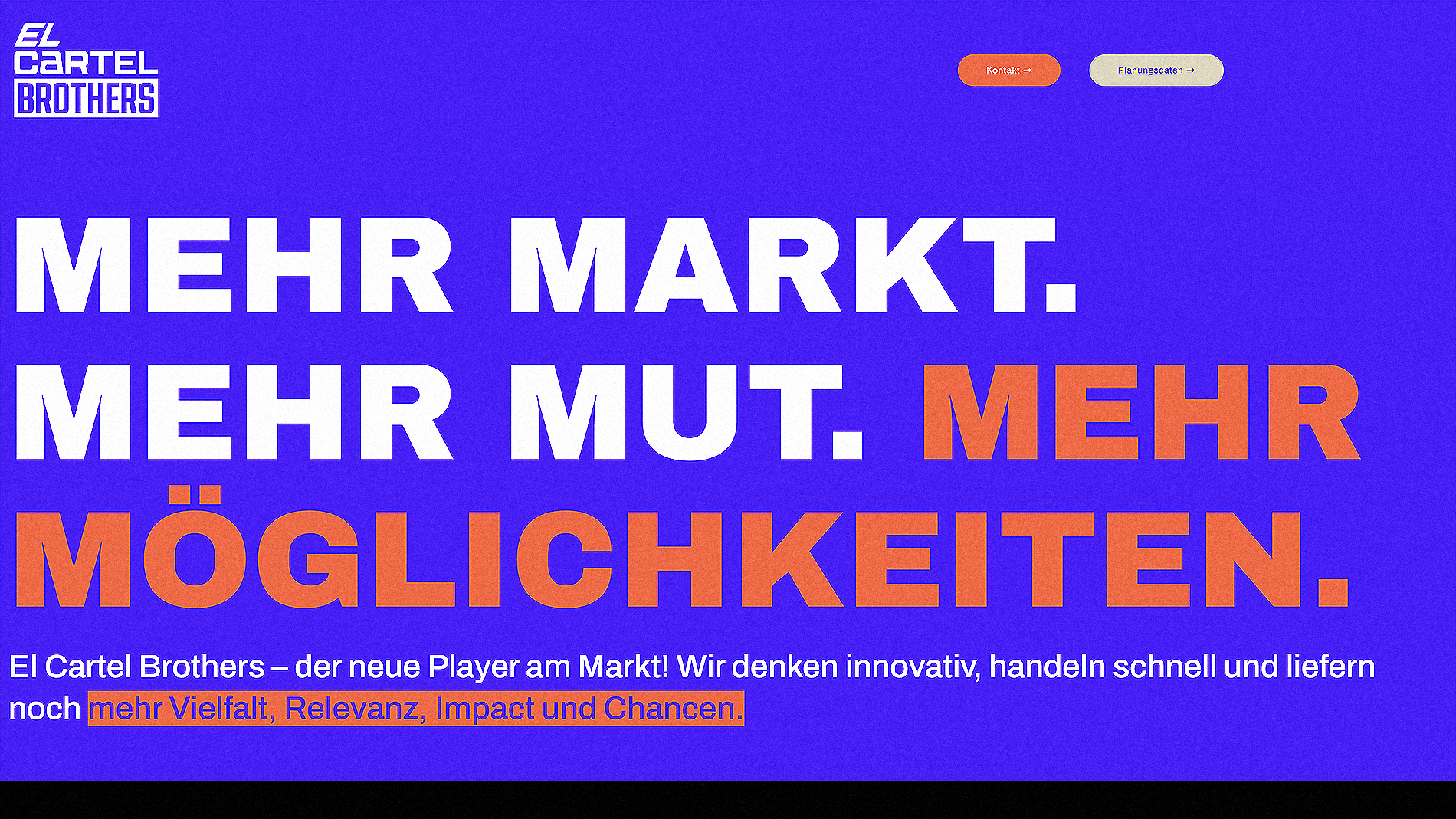 Webdesign und Programmierung für El Cartel Brothers - gegründet von RTLZWEI und Warner Bros. Discovery